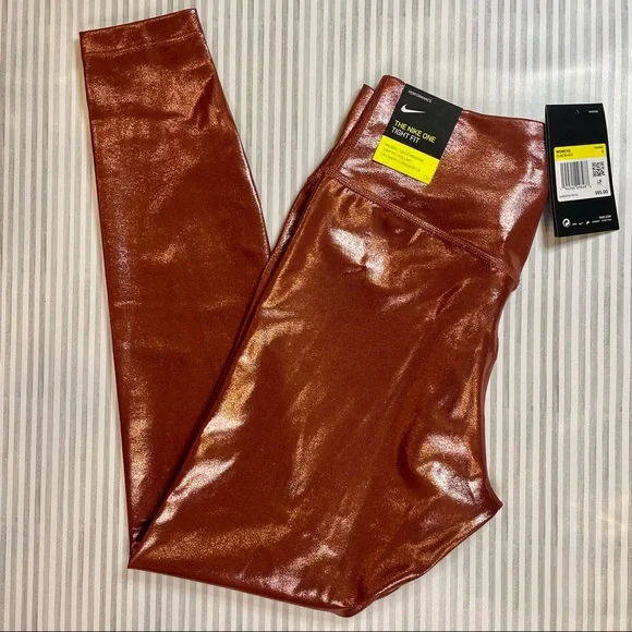 NWT! Women's Nike One Icon Shimmer Leggings - Picture 4 of 6